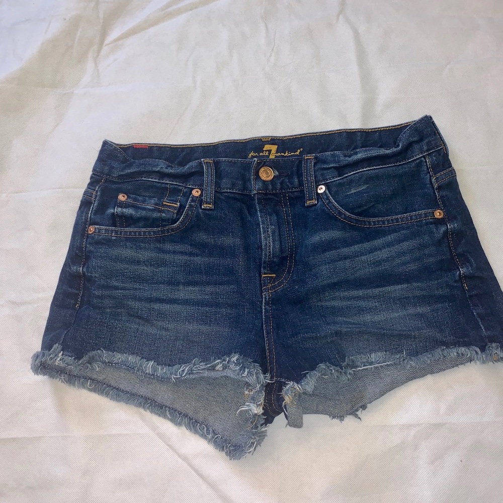 7 for all mankind jean shorts